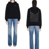 Hochwertige Off-White Sweatshirts aus weißer Baumwolle mit Stickerei