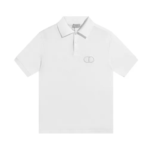 Premium Dior Kurzarmhemden Schwarz Baumwolle Modern Style