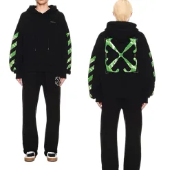 Hochwertige Off-White Sweatshirts Weiße Baumwolle Bestickt Luxus