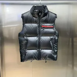 Luxus Prada Weste Weiß Nylon Logo Kollektion