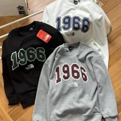 Premium Qualität The North Face Sweatshirts Schwarz Baumwolle Print Style