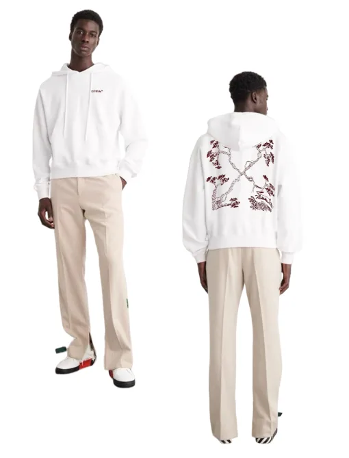 Premium Qualität Off-White Sweatshirts Weiß Baumwolle Klassischer Luxus
