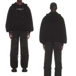 Premium Off-White Sweatshirts Weiße Baumwolle Bestickter Stil