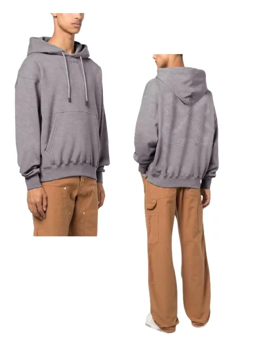 Premium Off-White Sweatshirts Weiß Bestickte Kollektion