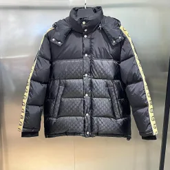 Luxus Gucci Daunenjacken Weiß Nylon Classic Luxury
