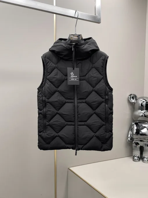 Premium Qualität Moncler Jacken Schwarz Logo Luxus