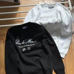 Fila Sweatshirts in Premiumqualität, schwarzer Baumwolldruck, Luxus