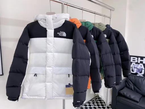 Premium The North Face Daunenjacken im weißen Logo-Stil
