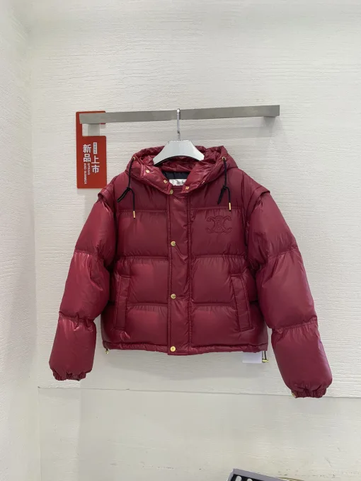 Bestseller Celine Daunenjacke Rot Streetwear Style