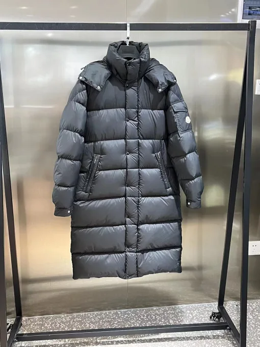 Hochwertige Mani Daunenjacken Weiß Nylon Luxus