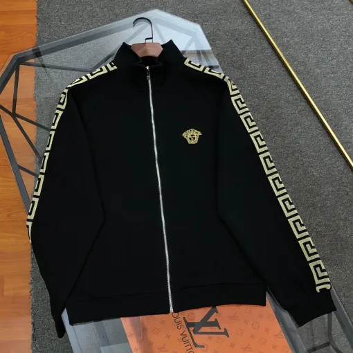Premium Qualität Versace Anzüge Gold Baumwolle Logo Luxus