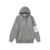 Hochwertige Thom Browne Jacken Graue Woll-Jacquard-Kollektion