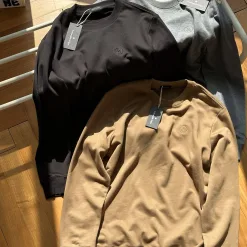 Bestseller Zegna Pullover Schwarz Wolle Logo Kollektion