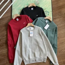 Luxus Nike Sweatshirts Schwarz Fleece Klassischer Stil