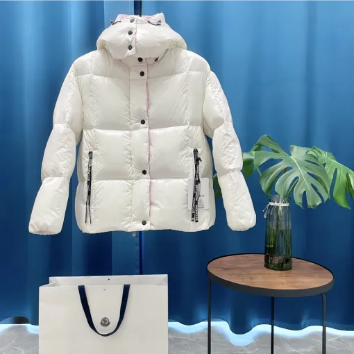 Luxus Irreführende Mäntel Weiß Nylon Klassischer Stil