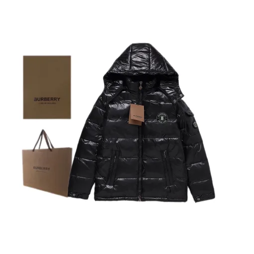 Premium Burberry Daunenjacken Weiße Logo Kollektion