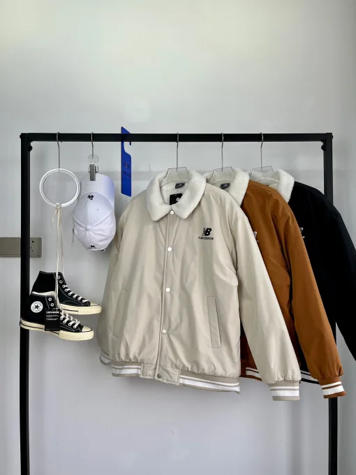 Hochwertige New Balance Baumwollkleidung Weiß Fleece Klassischer Stil