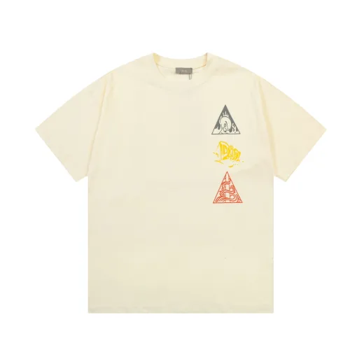 Hochwertige Dior Kurzarm-Kollektion mit Beige-Print