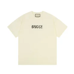 Premium Qualität Gucci Kurzarm Beige Minimalist Style