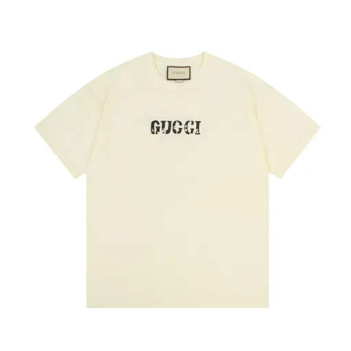 Premium Qualität Gucci Kurzarm Beige Minimalist Style