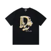 Premium Dior Kurzarm-Kollektion mit gelbem Print