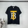 Luxus Burberry Kurzarm Schwarz Logo Style