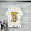 Hochwertiges Burberry Kurzarmhemd im schwarzen Logo-Stil