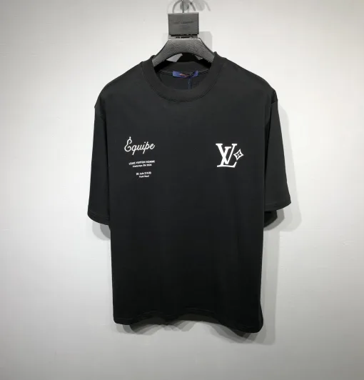 Hochwertige Louis Vuitton Kurzarm Baumwolle Klassischer Luxus