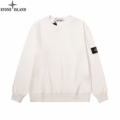 Hochwertige Stone Island Sweatshirts Schwarz Baumwolle Sportlicher Luxus