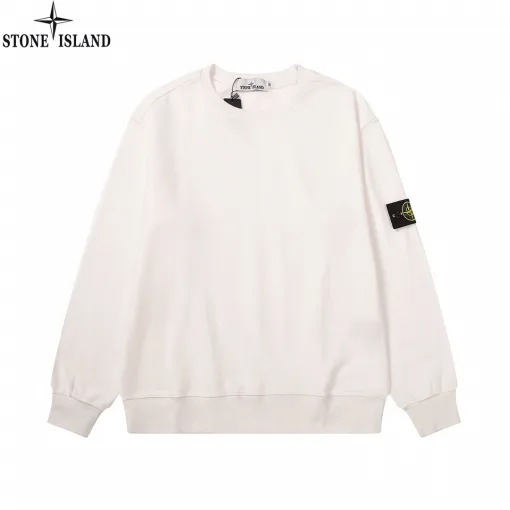 Hochwertige Stone Island Sweatshirts Schwarz Baumwolle Sportlicher Luxus