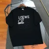 Premium Loewe Kurzarm-Kollektion aus weißer Baumwolle mit Stickerei