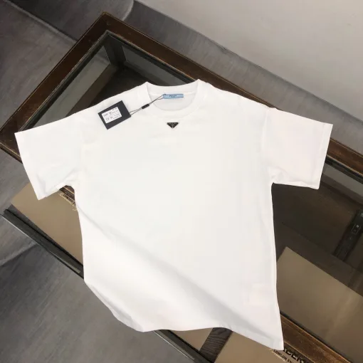 Bestseller Prada Kurzarm Schwarz Baumwolle Classic Kollektion