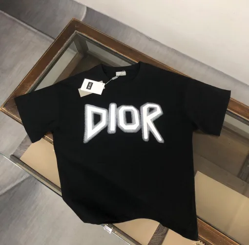 Hochwertiger Dior-Baumwoll-Monogramm-Stil mit kurzen Ärmeln