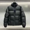 Premium Prada Jacken Schwarzes Leder Logo Kollektion