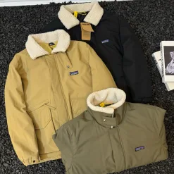 Premium Patagonia Jacken Khaki Cotton Style