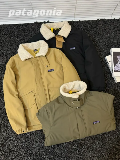 Premium Patagonia Jacken Khaki Cotton Style