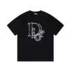 Hochwertiger Dior Kurzarm Schwarz Monogramm Luxus