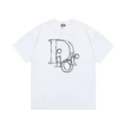 Bestseller Dior Kurzarm Weiß Monogramm Luxus