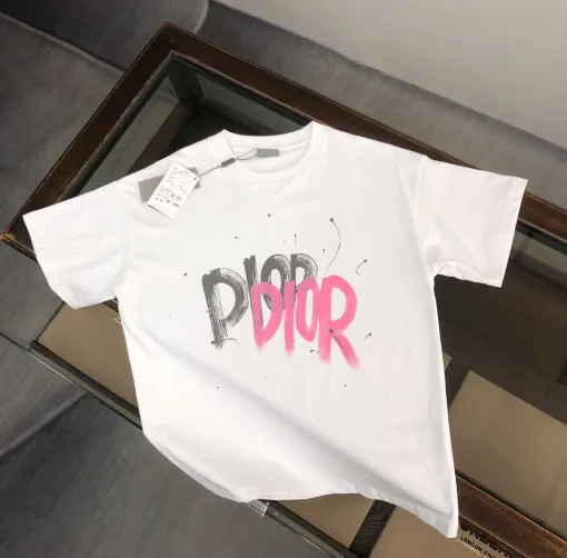 Premium Dior Kurzarm-Baumwoll-Logo-Kollektion