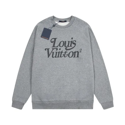 Luxus Louis Vuitton Sweatshirts Grau Baumwolle Klassisch Luxus