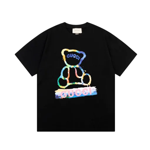 Premium Gucci Kurzarm-Schwarzdruckstil