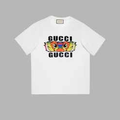 Luxuriöse Gucci Kurzarm-Kollektion aus Baumwolldruck