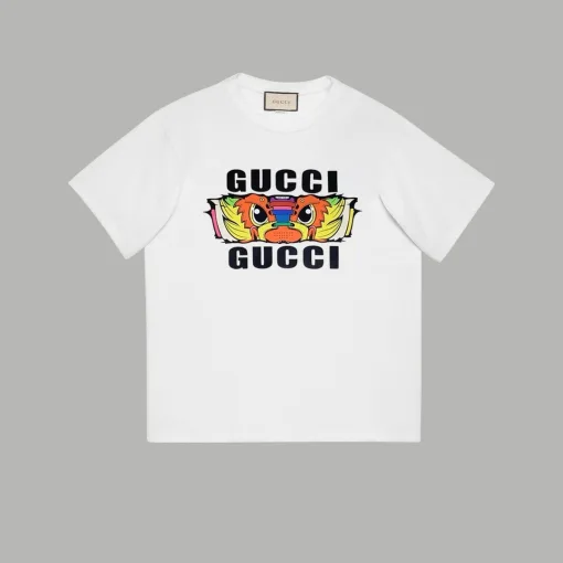Luxuriöse Gucci Kurzarm-Kollektion aus Baumwolldruck