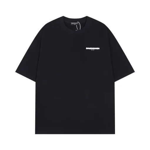 Hochwertiger Balenciaga Kurzarm-Baumwolldruck Luxus