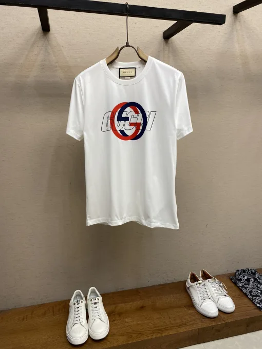 Luxuriöse Gucci Kurzarm-Baumwolle Classic Collection
