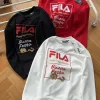 Premium Fila Sweatshirts Schwarze Baumwoll-Print-Kollektion