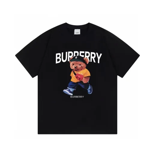 Hochwertige Burberry Kurzarm Schwarz Classic Kollektion
