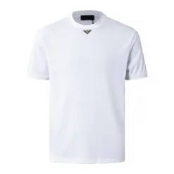 Hochwertiges Prada-Shirt mit kurzen Ärmeln und gewaschener Baumwolle