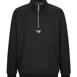 Hochwertiger Prada Hoodie aus Baumwolle im Karo-Stil