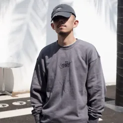 Hochwertige Nike-Jacken aus grauer Baumwollstickerei-Kollektion